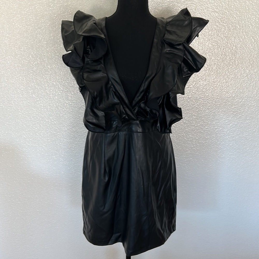 PrettyLittleThing Black Ruffle Dress - Picture 6 of 13